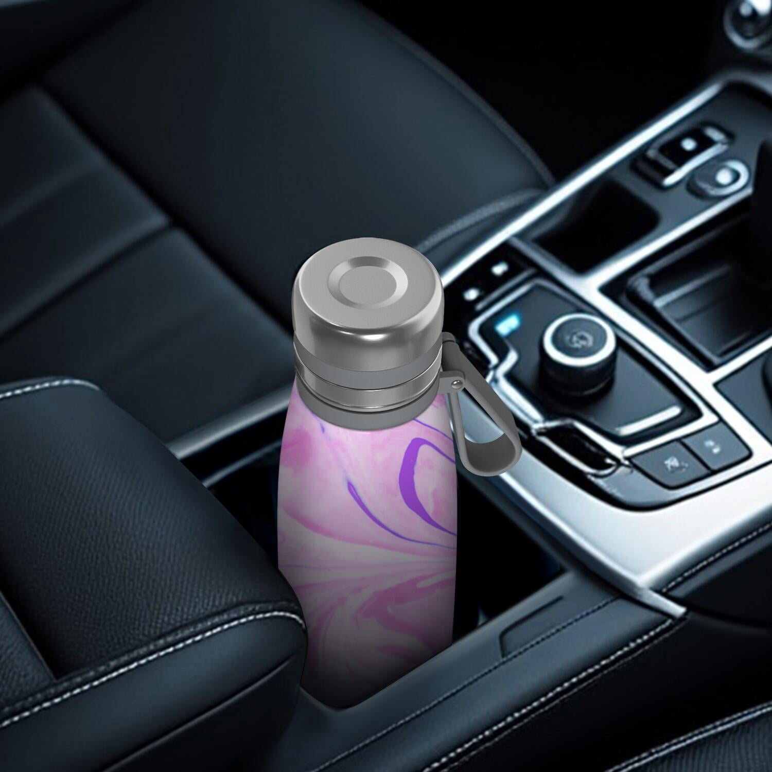 29oz Insulated Water Bottle with Tea Infuser, Stainless Steel Travel Mug, Liquid & Marble Print