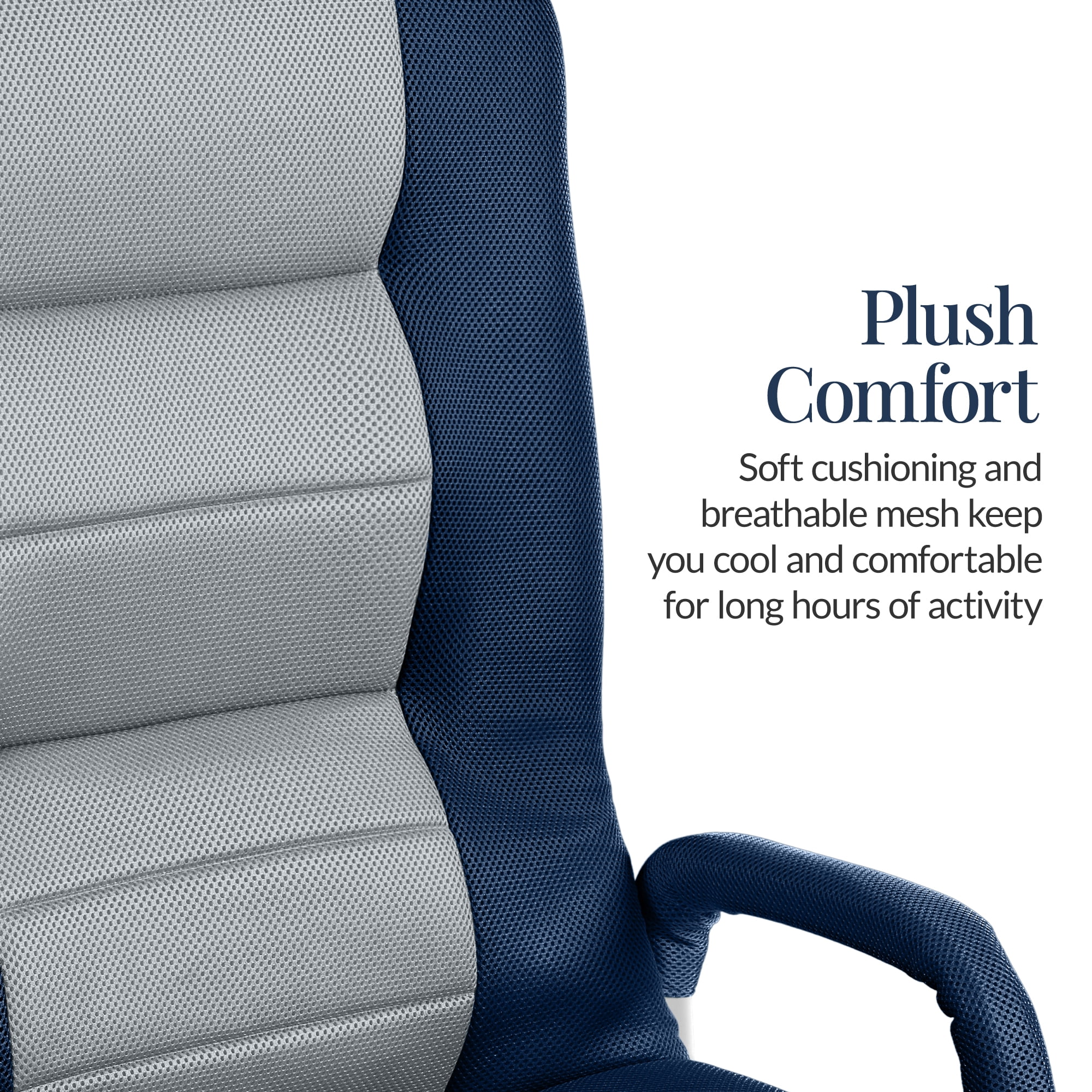 Best Choice Products 360-Degree Swivel Gaming Floor Chair w/ Armrest Handles, Foldable Adjustable Backrest - Blue/Gray