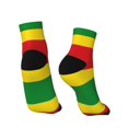 thumbnail image 2 of Adult Quarter Ankle Socks Rastafari Flag Cushion Ventilation Sports Socks, 2 of 7