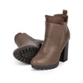 thumbnail image 4 of New Women Wild Diva Kimber-04 Leatherette Chelseas Chunky Heel Bootie Size, 4 of 5