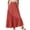 Watermelon Red, variant on Women's Boho Flowy Maxi Skirt with Side Pockets and Tiered Ruffle Hem, Lightweight Breathable Fabric for All Day Comfort Brown L