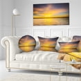 thumbnail image 3 of Designart Yellow Sunrise Light Hitting Waters - Seashore Throw Pillow - 12x20, 3 of 5
