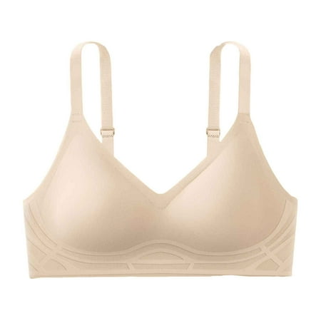 Siilsaa Women s Blissful Benefits Underarm-Smoothing with Seamless Stretch Wireless Lightly Lined Comfort Bra Rm3911w Beige 2XL