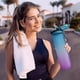 thumbnail image 5 of Botella de agua deportiva con marcas de tiempo de 1 litro y botellas con pajitas, botella de agua que se abre, adecuada para hacer ejercicio al aire libre, 5 of 5