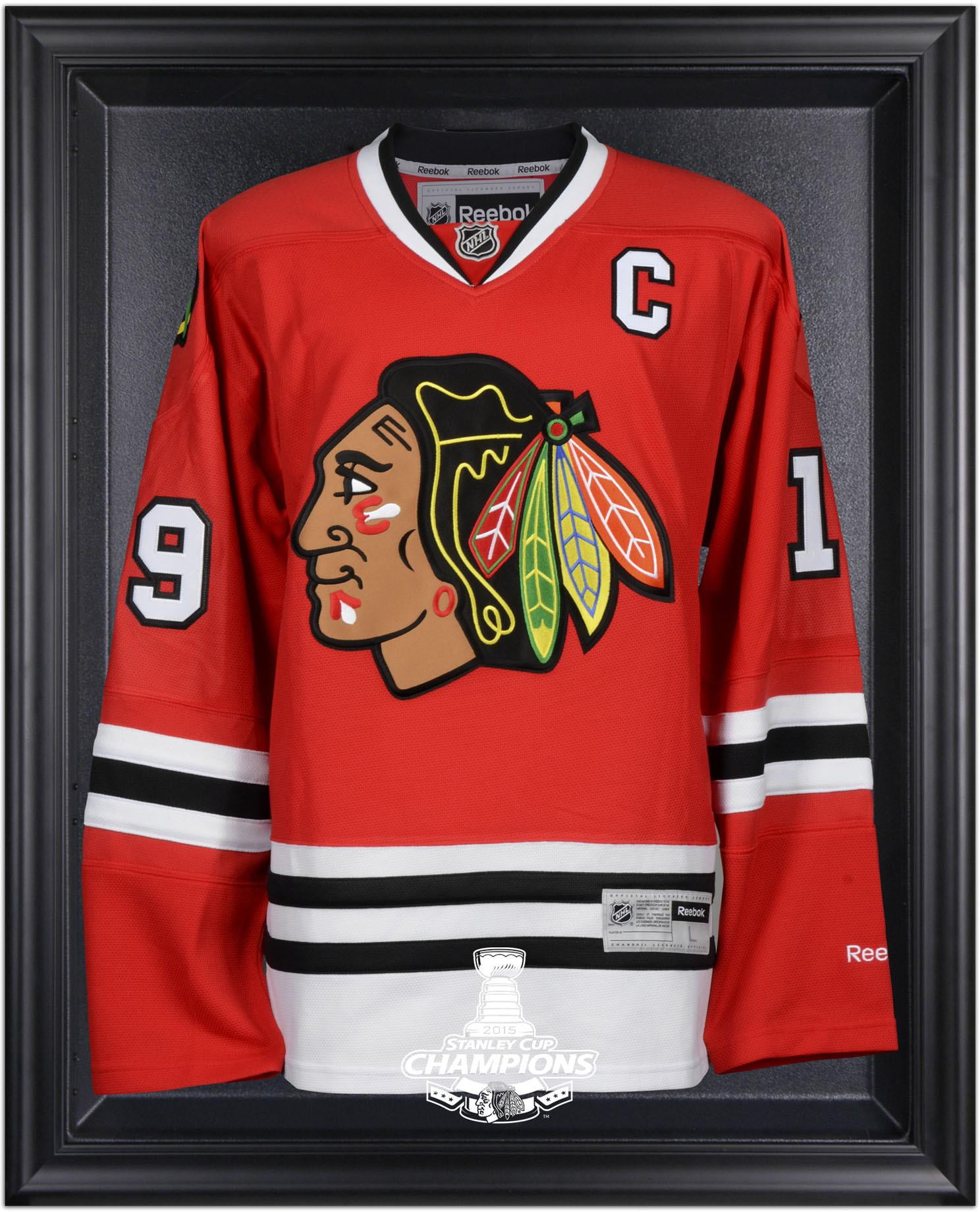 Fanatics Authentic Certified Chicago Blackhawks 2015 Stanley Cup Champions Black Framed Jersey Display Case 