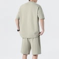 thumbnail image 6 of SOOMLON Young Mens Workout Sets Big and Tall Crew Neck Viscose Shirts Lightweight Shorts Short Sleeve Clothing Set, 6 of 6