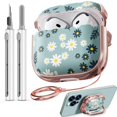 thumbnail image 1 of Funda para AirPods 4 Inesore Floral Green Daisy con kit de limpieza, 1 of 7