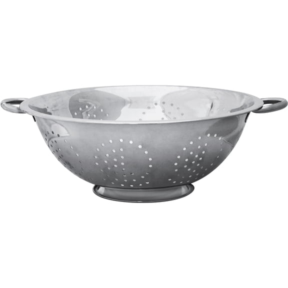 Home Basics 8 QT Stainless Steel Deep Colander, Silver