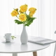 thumbnail image 3 of Wosthever 1 pieza de ramo de crisantemo Artificial, de flores de simulación, centro de mesa, decoración para el hogar, oficina, Flores artificiales amarillo, 3 of 6