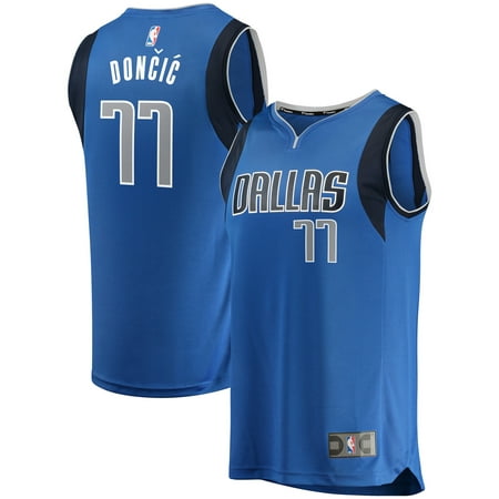 Men's Fanatics Branded Luka Doncic Blue Dallas Mavericks Fast Break Replica Jersey - Icon Edition