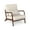 Beige, variant on GVN Large Lazy Arm Chair, Lounge Sofa Chair,Modern Accent Chair with Rubber Wood Armrests and Removable Back-Gray