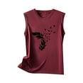 thumbnail image 3 of Hauts à Manches pour Femmes Mode Décontractée Sans Manches Imprimés Chandails en Molleton Fins Gilet Manches 1/2 pour Femmes, 3 of 5