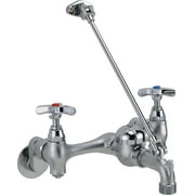 Delta 28T9-AC Commercial Wallmount Service Sink Faucet with Cross Handles, Adjustable Centers, and Pail Hook, Chrome