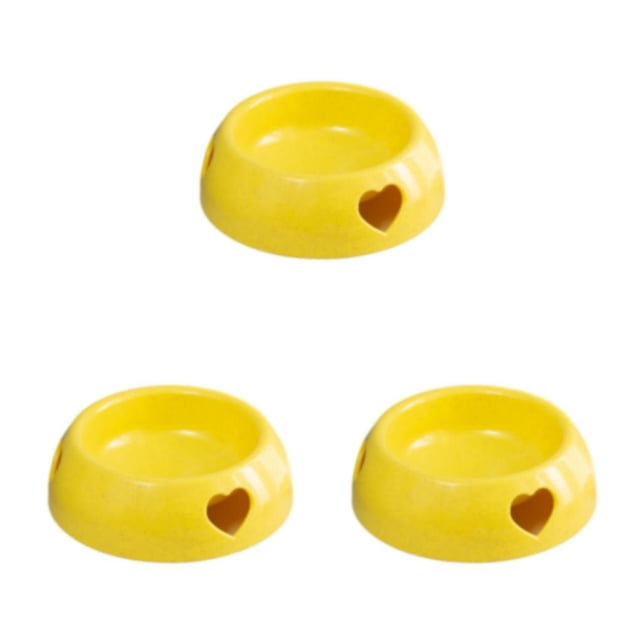 Maytalsory Environmentally Friendly Choice For Pet S Feeding Plastic Dog Bowl And Multiple yellow large size 3Set
