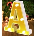 thumbnail image 2 of LED Letter Lights Sign Light Up Letters Sign for Night Light Wedding/Birthday Party Battery Powered Christmas Lamp Home Bar Decoration(A), 2 of 7