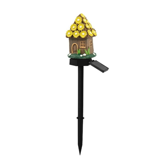 Solar Floor Lamp Lawn Lamp Resin Mushroom House Courtyard Garden Decorative Lamp
