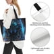thumbnail image 3 of Balery Cool Blue Light Wolf Bolsa Tote Estilo Estético con Cremalleras, Bolsa de Hombro, Bolsa de Compras Grande y Plegable, 3 of 8