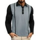 thumbnail image 1 of pstuiky manga larga de hombre, Blusas casuales de moda para hombre, de color liso, con botones, bolsillos, manga larga y cuello redondo top de hombre m, 1 of 8