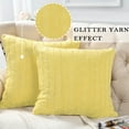 thumbnail image 6 of Home Soft Things 2 Piece Cable Knit Throw Pillow Cover - Jojoba Yellow - 20" x 20", 6 of 7