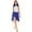 Royal Blue&White, variant on Women Prasie Dance Tunics Sleeveless Asymmetrical Hem Leotard Dresses Lyrical Ballroom Green&Blue S