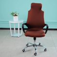 thumbnail image 3 of pitrice Office Chair Covers Computer Back Seat Protector Chair Slipcovers for Gaming Removable Office Chair Coffee, 3 of 8