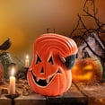 thumbnail image 4 of Clearance Halloween Decor Under $10 Halloween Jack O'Lantern Decorative Pumpkin Plastic Hollow for Table Porch Indoor Outdoor Fall Party,1PC,Orange, 4 of 4