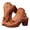 Brown, variant on Women's Dressy Wedge Sandals with Arch Support Adjustable Straps Chunky Block Heel Breathable Hollow Out Leather Slingback Sandals(Gold,Size 6.5)