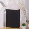 thumbnail image 3 of 10 Pcs Luxury Black Bags with Tissue Paper, Gift Bags for Men, Groomsmen Gift Bags 8x4x11 Kraft Paper Bags with Handles Bulk| Black Paper Bags, Black Gift Bags, 3 of 8