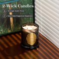 thumbnail image 3 of M&SENSE Two Wicks Luxury 12.7oz Natural Soy Wax Candle,Santal Sanalwood Scent,Elegant Home Fragrance for Him & Her, 3 of 7