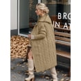 thumbnail image 4 of Fall Cardigan Sweaters for Women Fashion Open Front Hooded Cable Oversized Long Trendy Warm Winter Coats Outfits, 4 of 12