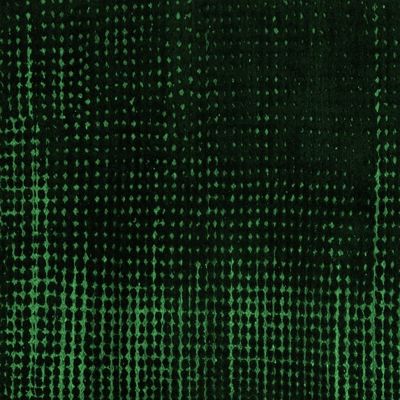 Ahgly Company Indoor Square Abstract Green Modern Area Rugs, 8' Square