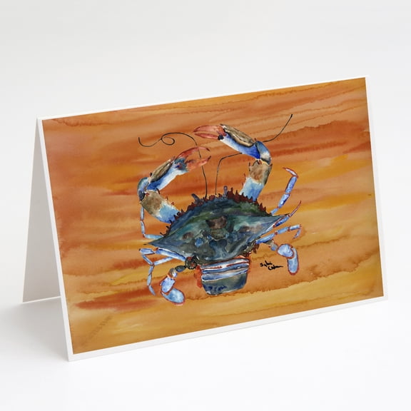 Female Blue Crab Spicy Hot Greeting Cards and Envelopes Pack of 8