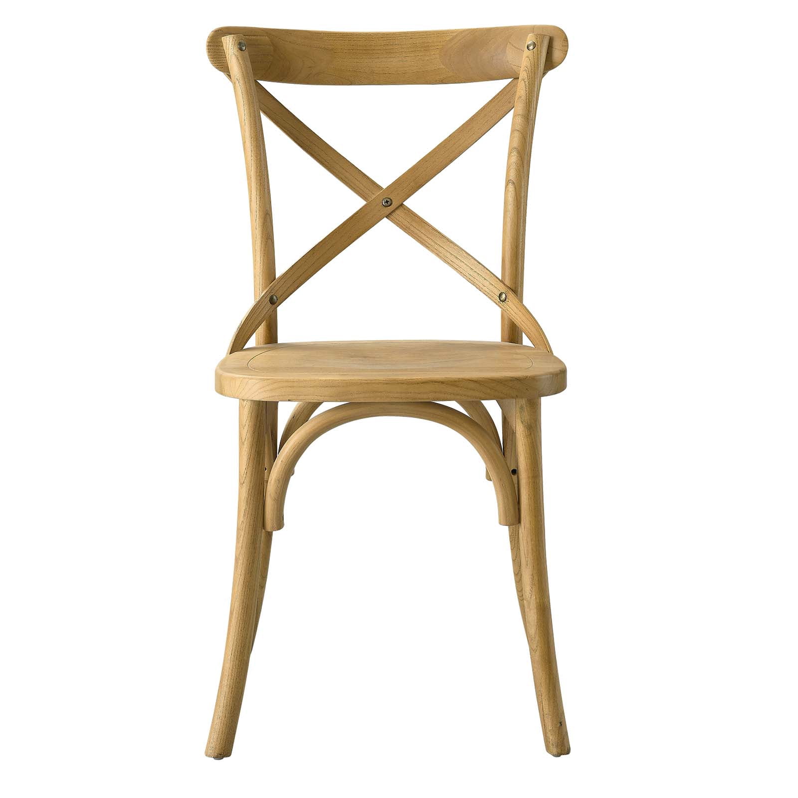 Modway Gear Modern Style Elm Wood Dining Side Chair in Natural Finish