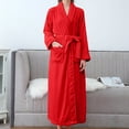 thumbnail image 6 of Seductiva Clothing Women's Lightweight Robe Women's Double Pocket Flannel Bathrobe Soft and Warm Double Faced Velvet Bathrobe Pajamas and Home Wear Bathrobe Robe Soft Lightweight, 6 of 6