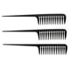 thumbnail image 5 of Paquete de 2-6, 3 uds., peine de plástico para peluquero, cepillo para peinar hacia atrás, rata 3 piezas, 5 of 8