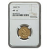 1843 $5 Liberty Gold Half Eagle AU-55 NGC
