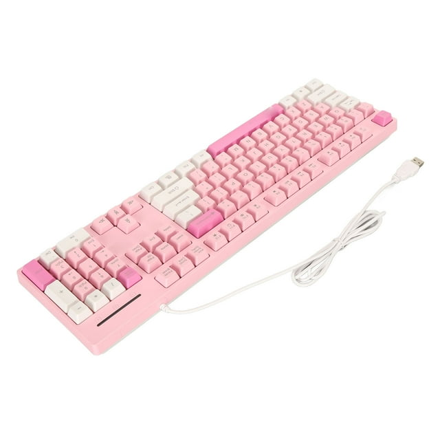 Teclado Con Cable De 104 Teclas, Teclas Vibrantes De 3 Colores, Amplia Compatibilidad, Teclas De Función Multimedia, Teclado Empresarial USB ParaXP 7 8 10 11, OS X