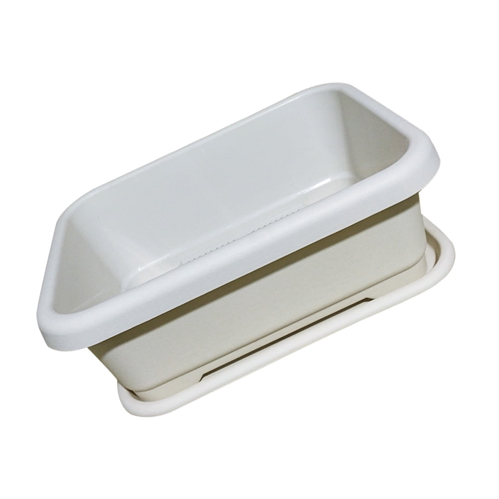 Toyvian White Plastic Cottage Planter 1-Pack - Modern Flower Pot for Indoor and Outdoor Plant Styling