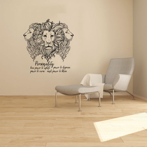 Personality Lion Motivation Quote Animal Animals Life Quotes Wall Sticker Art Decal for Girls Boys Room Bedroom Nursery House Fun Home Decors Stickers Wall Arts Vinyl Decoration Size (10x10 inch)