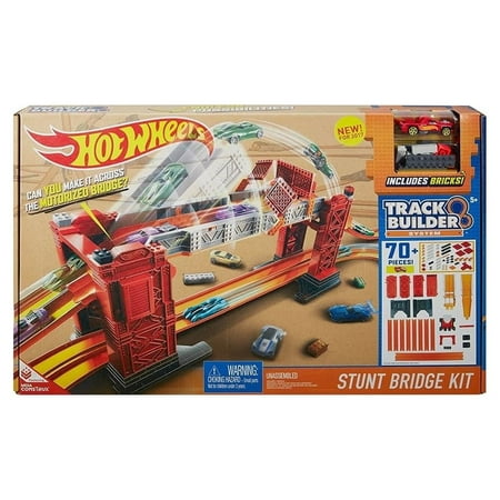 Hot Wheels Track Builder Stunt Bridge Kit Motorized Car Racing Mattel