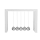 thumbnail image 3 of Newton's Cradle Balance Ball, Solid Metal Physics Science Pendulum Ball Home Office Decor Ornament Educational Desktop Toy for Kids Boys Adults(White) Amonsee NO, 3 of 5