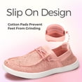 thumbnail image 5 of LUCKY STEP Rhinestone Loafers Shoes Comfort Slip On Mesh Knit Walking Shoes,Pink,Womens, 5 of 10