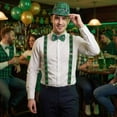 thumbnail image 5 of Alaiyaky 3 Pcs St Patricks Day Costume Accessories Set Includes Irish Plaid Green Elastic Suspenders Bow Tie Plaid Hat for Irish Party Decor, 5 of 7