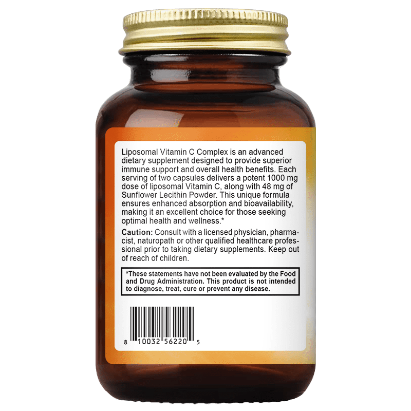 Oppuland Liposomal Vitamin C 1000mg - High Absorption Immune Support, Antioxidant & Skin Health - 60 Veggie Capsules, Glass Bottle Packaging - Made in USA by Oppuland