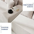 thumbnail image 6 of QJTC 105" Modular Sectional Sofa for Living Room Bedroom, Modern L-Shaped Boneless Couch with Deep Seat, Corduroy Cloud Couch with Memory Foam, No Assembly Required (Beige, Left Facing Chaise), 6 of 8