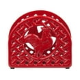 thumbnail image 6 of Cast Iron Napkin Holder Rooster Design Free Standing for Kitchen Tables Countertops Decorative Napkin Holder - Red, 6 of 7