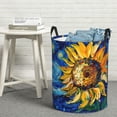 thumbnail image 5 of Laundry Basket, vintage Starry Sunflower Laundry Hamper Waterproof Laundry Bag Clothes Hamper Laundry Bin with Handles for Bedroom, Living Room, Kids Room, 5 of 6