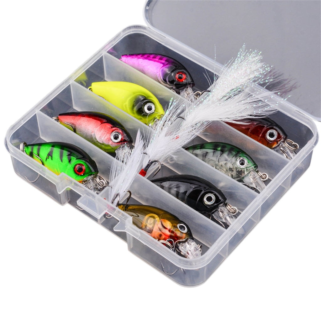 8pcs Fishing Lures Floating Hard Baits Artificial Baits Wobblers Crankbait Swimbait Fishing Tackle Lure Enduring