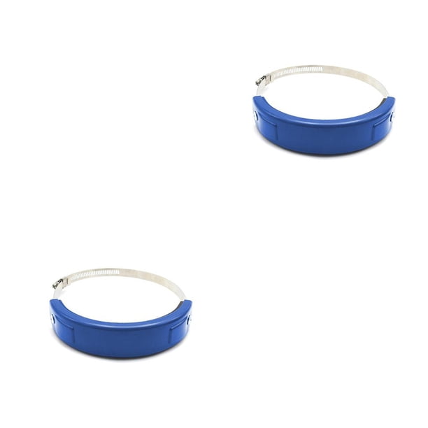 Scienceny Protector de escape para motocicleta, tubo de bicicleta de cross, cierre de acero inoxidable, anillo de fijación ajustable, cubierta de lata Blu 2piezas Scienceny CBP281318