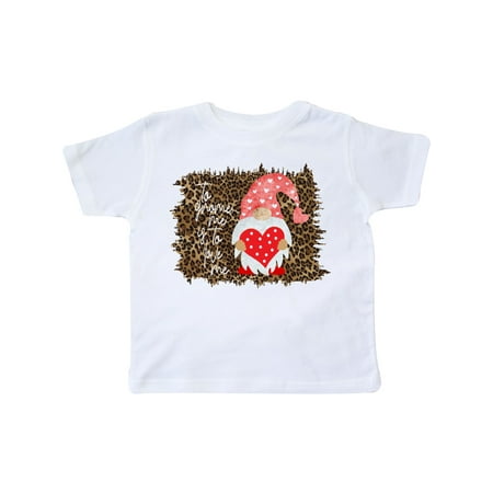

Inktastic To Gnome me is to Love Me Cute Gnome with Leopard Print Gift Toddler Boy or Toddler Girl T-Shirt